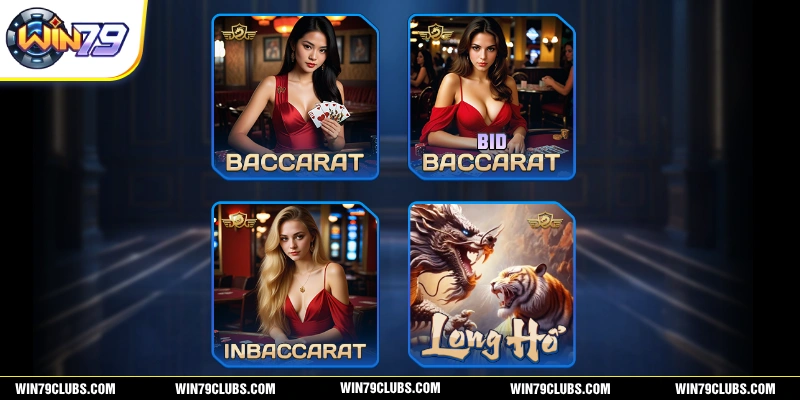 Nhiều sảnh cược hấp dẫn mà bạn có thể lựa chọn khi tham gia Live Casino WIN79