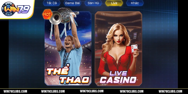 Hình thức giải trí Live Casino WIN79 chính thức 2025